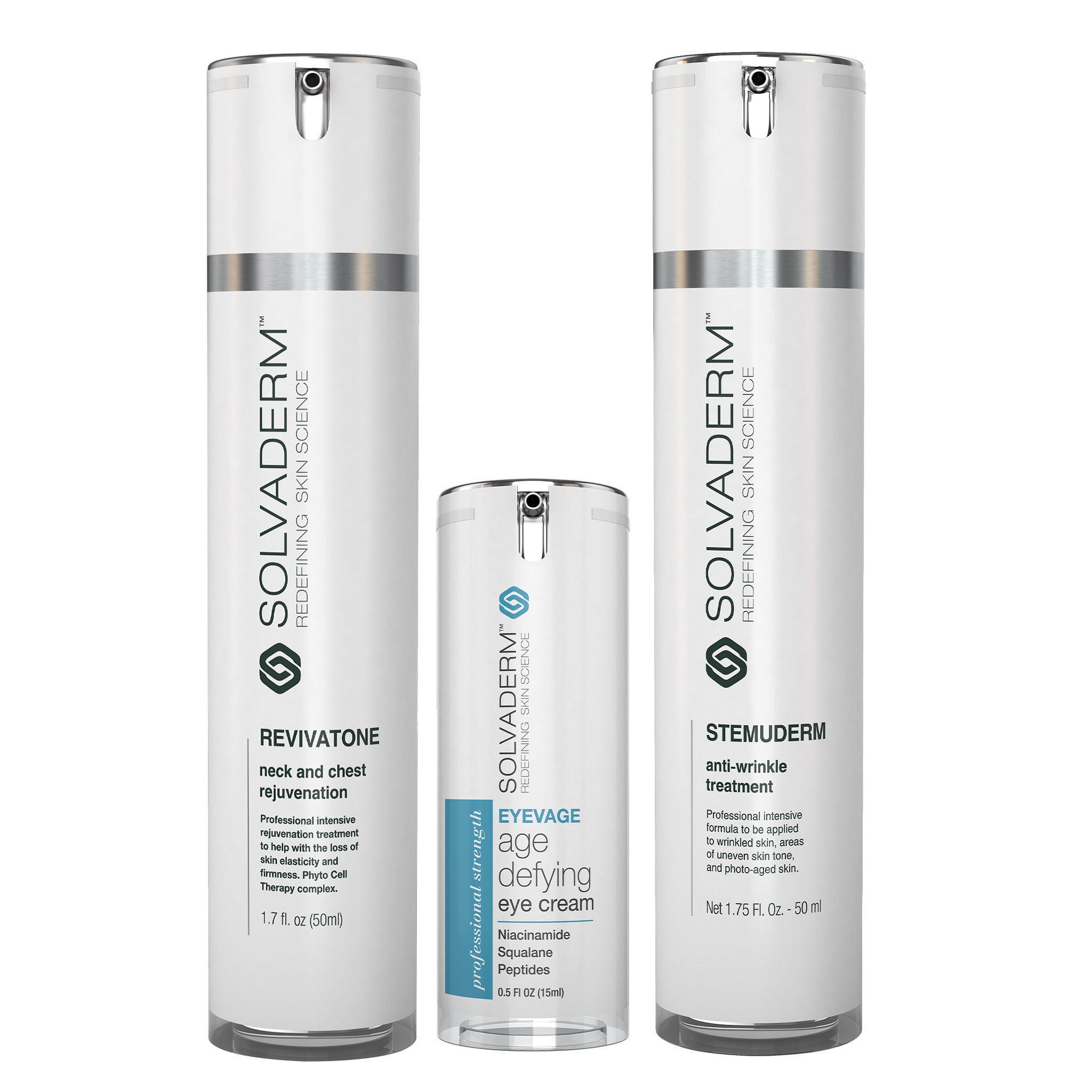 STEMBIOME スキンケア Stemuderm, Eyevage & Revivatone® - Solvaderm