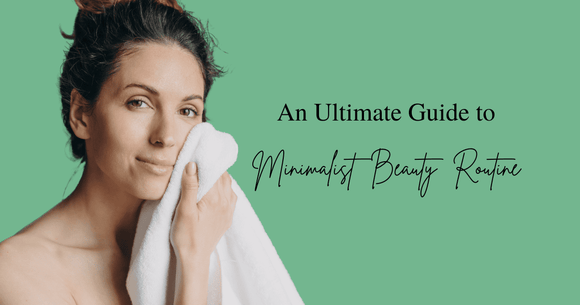 woman wiping her face before a minimalist beauty routine