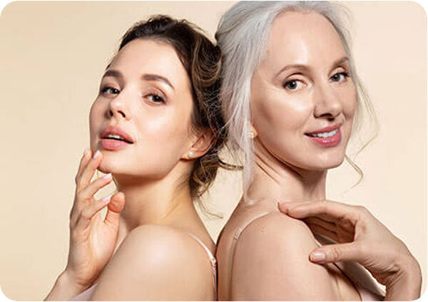 Woman applying cream